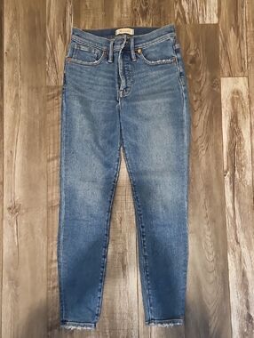 Madewell 9 Inch Mid Rise Blue Denim Skinny Jeans 29 Stretch